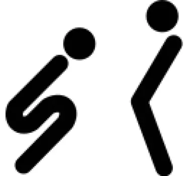 Folie tür mit symbolen für toilettenbeschilderung - TenStickers