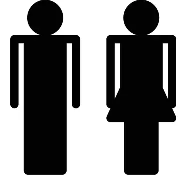 Folie Tür toilettensymbole - TenStickers
