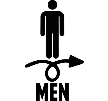 Folie tür mit männer-symbol design - TenStickers