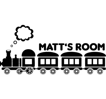 Wandtattoo kinderzimmer mit zugmotiv personalisierung - TenStickers