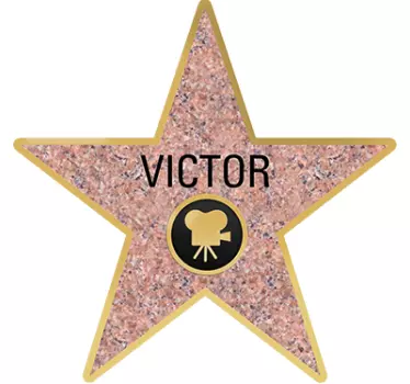 Personalisierbares Wandtattoo Hollywood Stern - TenStickers