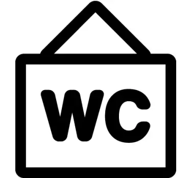 Aufkleber WC Schild - TenStickers