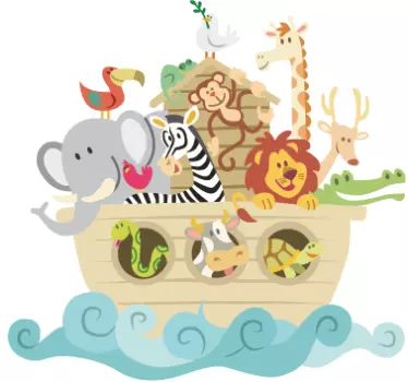 Wandtattoo Kinderzimmer Arche Noah - TenStickers