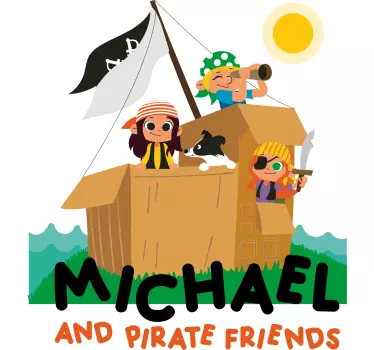 Wandtattoo kinderzimmer piratenabenteuer szene - TenStickers