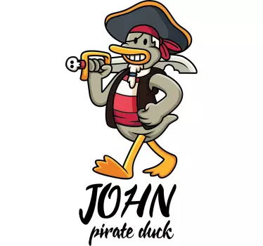 Wandtattoo kinderzimmer piratenente charakter - TenStickers