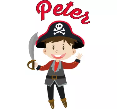 Wandtattoo kinderzimmer piratencharakter illustration - TenStickers