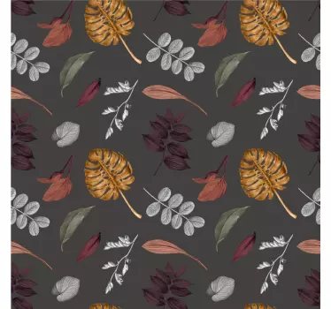 Möbelfolie mit floralem blattmotiv - TenStickers