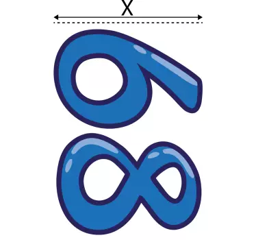Aufkleber Mülltonne Zahlen in blau - TenStickers