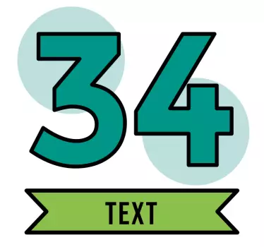 Aufkleber Mülltonne Bunte zahlen mit text - TenStickers