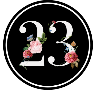 Aufkleber Mülltonne Zahlen mit tropischen blumen - TenStickers