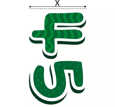 Aufkleber mülltonne mit individuellen grünen buchstaben - TenStickers