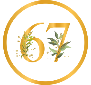 Aufkleber mülltonne mit individuellem 67 blumenemblem - TenStickers
