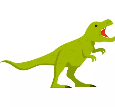 Folie tür mit grüner dinosaurierfigur - TenStickers