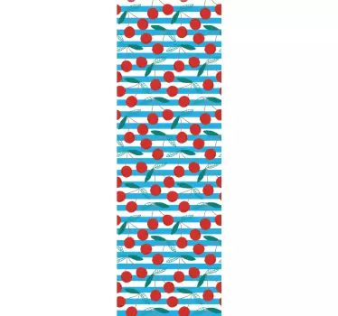 Folie kühlschrank mit kirschmuster - TenStickers