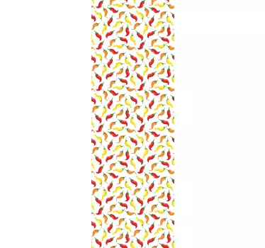 Folie kühlschrank bunte chilischoten - TenStickers