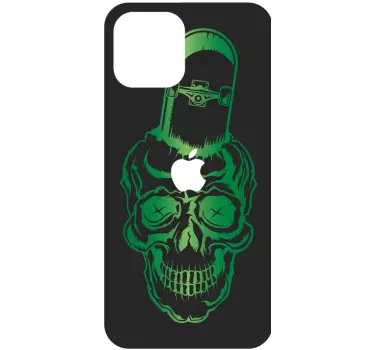 Sticker iphone mit grünem totenkopf design - TenStickers