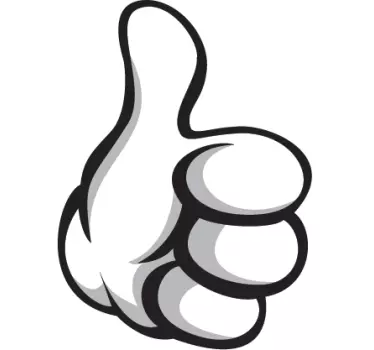 Daumen hoch Laptop Sticker - TenStickers