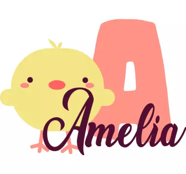 Wandtattoo kinderzimmer süßes küken design - TenStickers