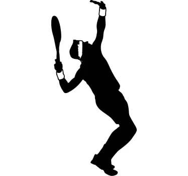 Wandtattoo Jugendzimmer Tennisspieler beim Aufschlag - TenStickers