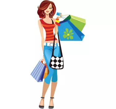 Wandtattoo Shopping - TenStickers