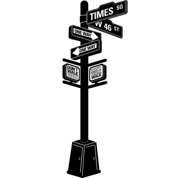 Wandtatttoo wohnzimmer straßenschild New York - TenStickers