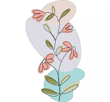 Schaufenster folie mit floralen abstrakten formen - TenStickers