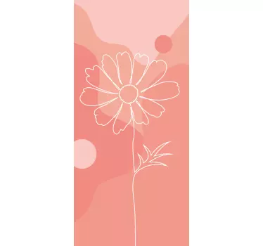 Folie kühlschrank im minimalistischen blumen design - TenStickers