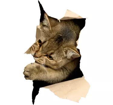 Kühlschrank Folie Katze kommt raus - TenStickers