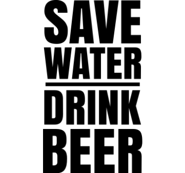Kühlschrank Folie Save Water Drink Beer - TenStickers