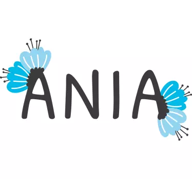 Wandtattoo kinderzimmer mit personalisiertem blumenname - TenStickers