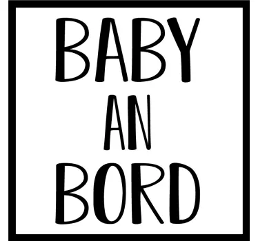 Baby Autoaufkleber Einfarbiges minimalistisches zeichen - TenStickers