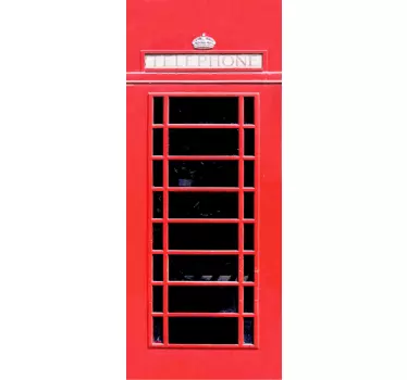 Folie kühlschrank im design einer britischen telefonzelle - TenStickers
