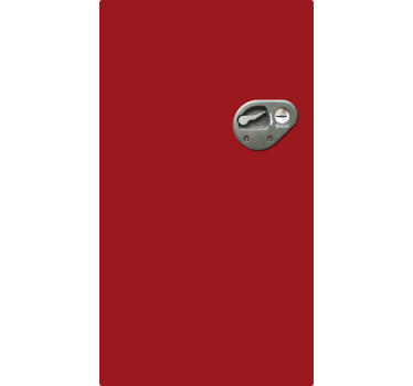 Folie kühlschrank im retro rot design - TenStickers
