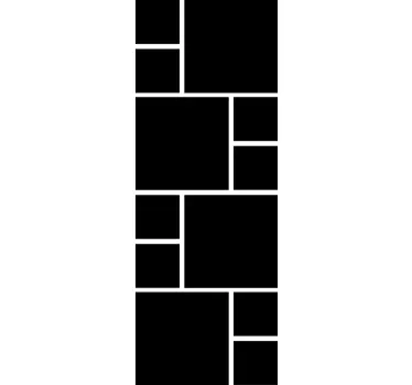 Folie duschkabine im abstrakten blockmuster - TenStickers