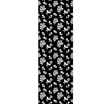 Folie duschkabine mit rosenmuster glas - TenStickers