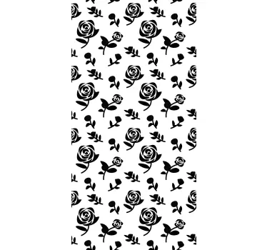 Fenster Sticker Einfarbiges blumenmuster - TenStickers