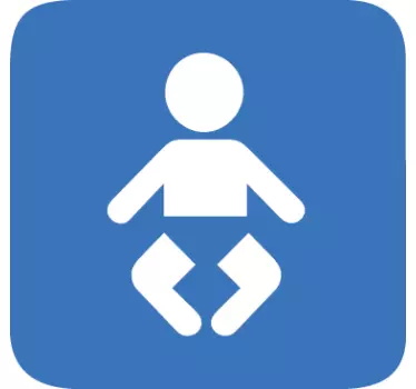 Wickelraum Schild Wandtattoo Badezimmer - TenStickers