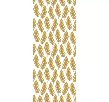 Folie duschkabine mit elegantem blattelement - TenStickers
