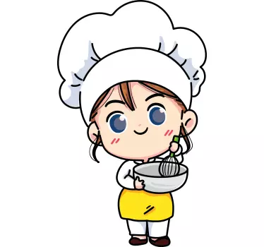 Wandtattoo Mädchen, das eine peitsche hält - TenStickers