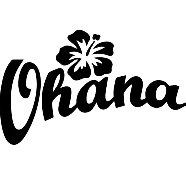 Aufkleber Text Blume ohana - TenStickers