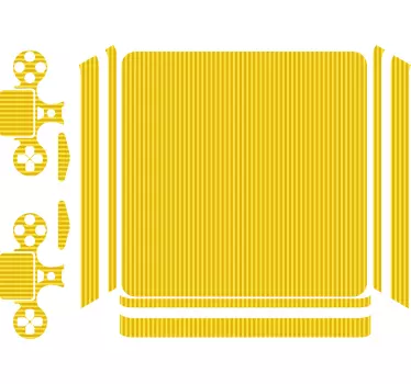 Ps4 aufkleber gelbe rippenschutzhülle - TenStickers