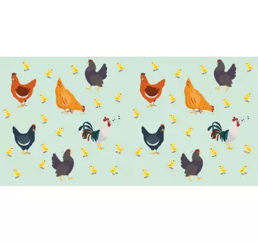 Klebefolie für Möbel Lustiges hühnermuster - TenStickers