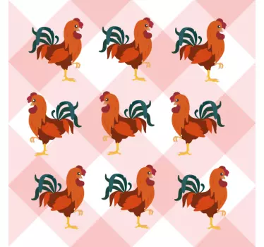 Folie kühlschrank strahlendes huhn konzept - TenStickers