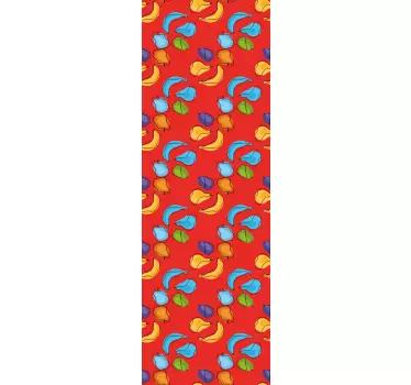 Folie kühlschrank mit lebhaftem obstmotiv - TenStickers