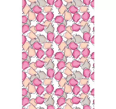 Folie kühlschrank mit buntem blütenmuster - TenStickers