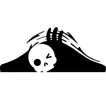 Autoaufkleber creepy skull welle - TenStickers