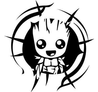 Auto Aufkleber glücklicher Baby Groot - TenStickers