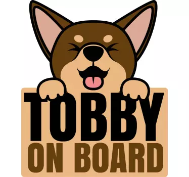 Autoaufkleber vorsicht glücklicher hund - TenStickers
