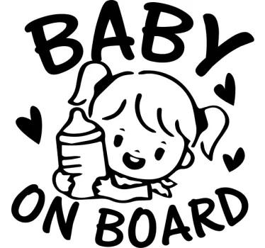 Baby on board aufkleber süßes baby warnschild - TenStickers