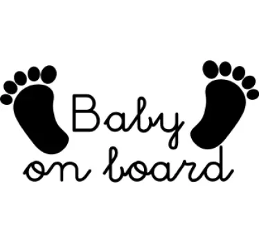 Baby on Board Aufkleber babyfußabdrücke-zeichen - TenStickers